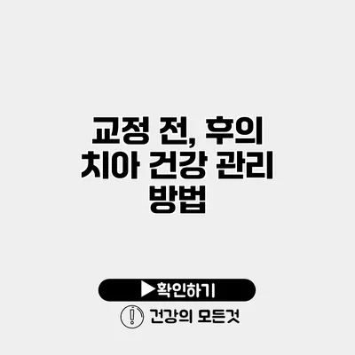 교정 전, 후의 치아 건강 관리 방법
