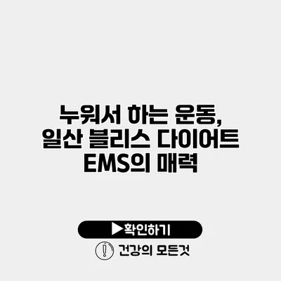 누워서 하는 운동, 일산 블리스 다이어트 EMS의 매력
