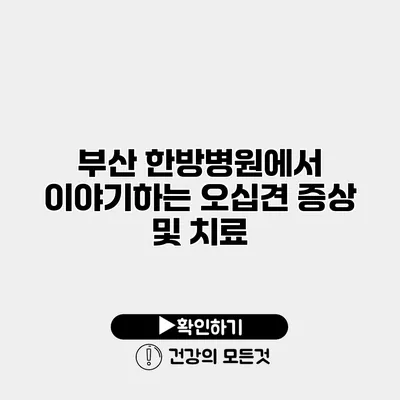 부산 한방병원에서 이야기하는 오십견 증상 및 치료