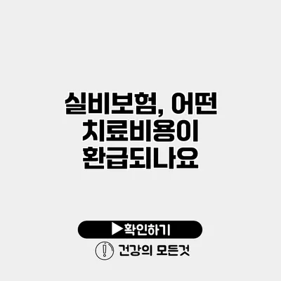 실비보험, 어떤 치료비용이 환급되나요?
