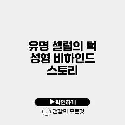 유명 셀럽의 턱 성형 비하인드 스토리