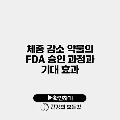 체중 감소 약물의 FDA 승인 과정과 기대 효과