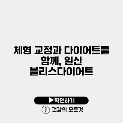 체형 교정과 다이어트를 함께, 일산 블리스다이어트