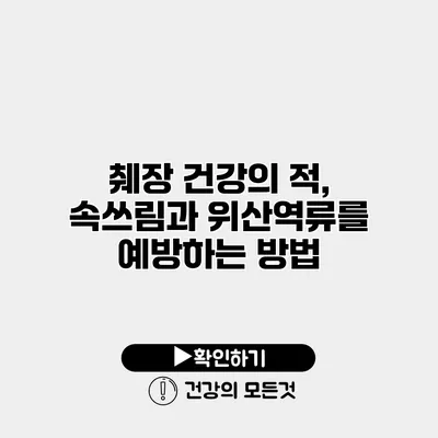 췌장 건강의 적, 속쓰림과 위산역류를 예방하는 방법