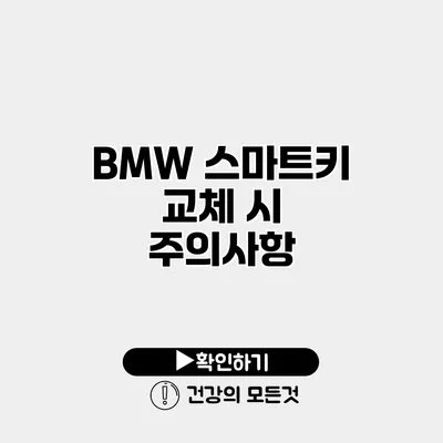 BMW 스마트키 교체 시 주의사항