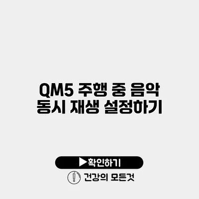QM5 주행 중 음악 동시 재생 설정하기
