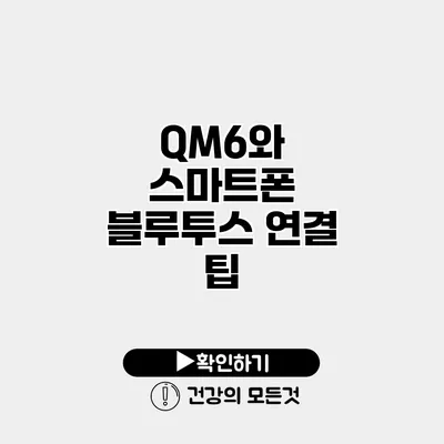 QM6와 스마트폰 블루투스 연결 팁