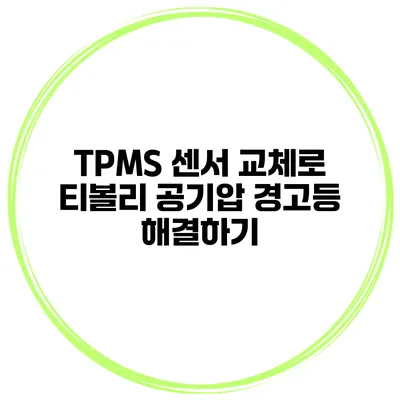 TPMS 센서 교체로 티볼리 공기압 경고등 해결하기