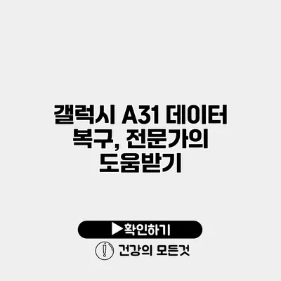 갤럭시 A31 데이터 복구, 전문가의 도움받기