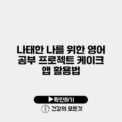 나태한 나를 위한 영어 공부 프로젝트 케이크 앱 활용법