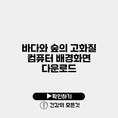 바다와 숲의 고화질 컴퓨터 배경화면 다운로드