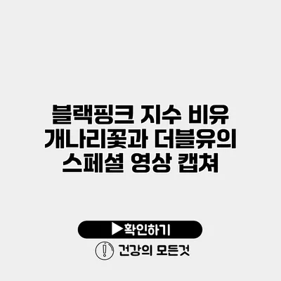 블랙핑크 지수 비유 개나리꽃과 더블유의 스페셜 영상 캡쳐