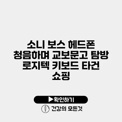 소니 보스 헤드폰 청음하며 교보문고 탐방 로지텍 키보드 타건 쇼핑