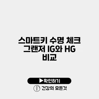 스마트키 수명 체크 그랜저 IG와 HG 비교