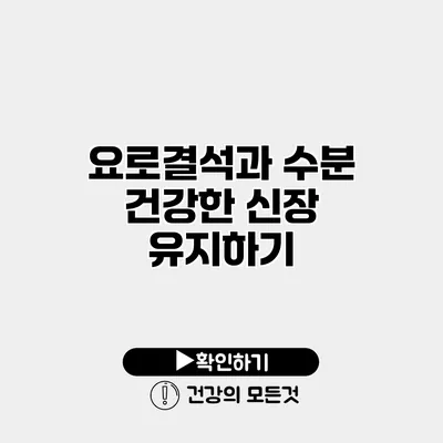 요로결석과 수분 건강한 신장 유지하기