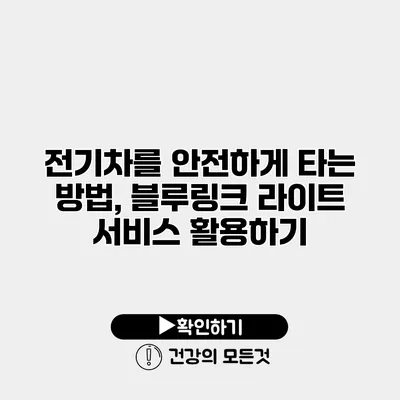 전기차를 안전하게 타는 방법, 블루링크 라이트 서비스 활용하기