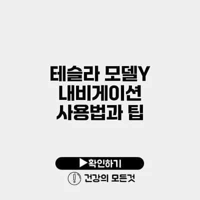 테슬라 모델Y 내비게이션 사용법과 팁